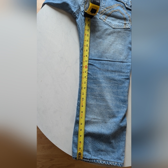 Buckaroo vintage wide leg distressed denims sz 34 waist altered leg cowgirlstyle - Picture 9 of 9